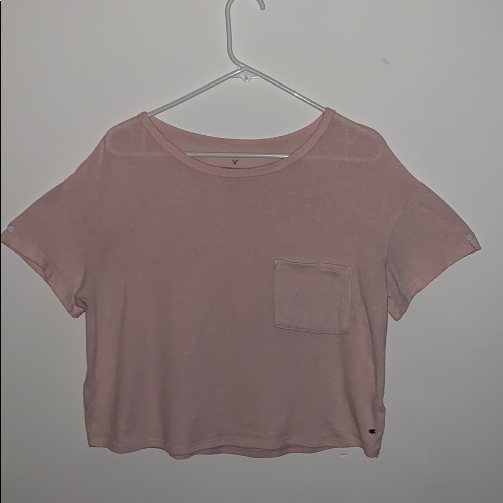 Pink American Eagle S&S tee